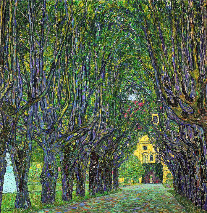 古斯塔夫·克里姆特（Gustav Klimt）- 加玛城堡公园的林荫道 油画 112x115