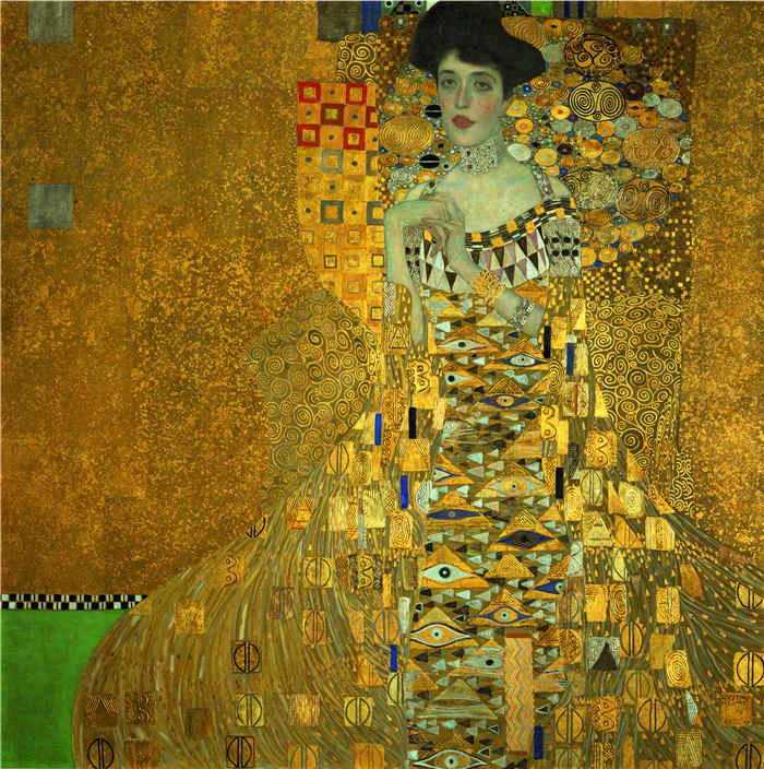 古斯塔夫·克里姆特（Gustav Klimt）-布洛赫包尔太太 油画 43x43