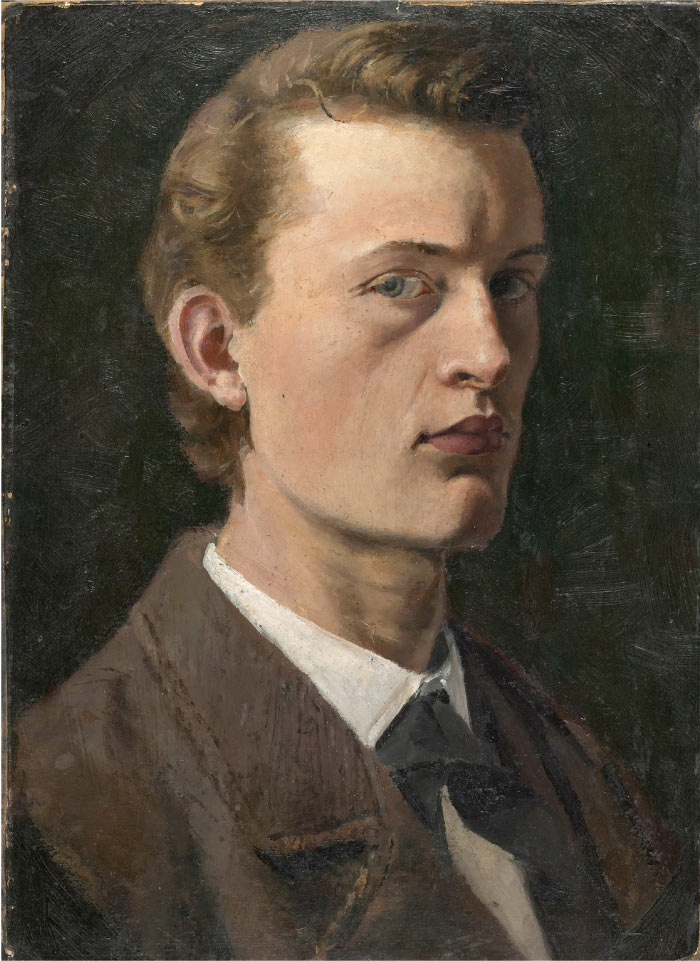 爱德华·蒙克（Edvard Munch）高清作品 - 自画像1882