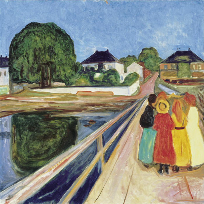 爱德华·蒙克（Edvard Munch）高清作品 - 《桥上的女孩》，1902年