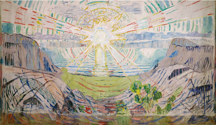 爱德华·蒙克（Edvard Munch）高清作品 - 《太阳报》，1910年11
