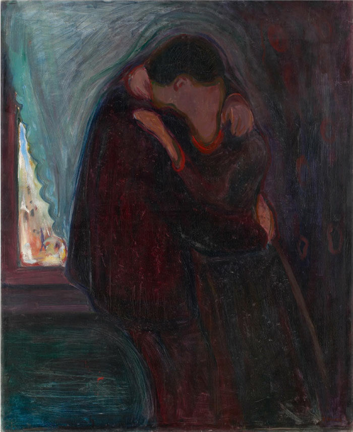 爱德华·蒙克（Edvard Munch）高清作品 - 吻, 1897