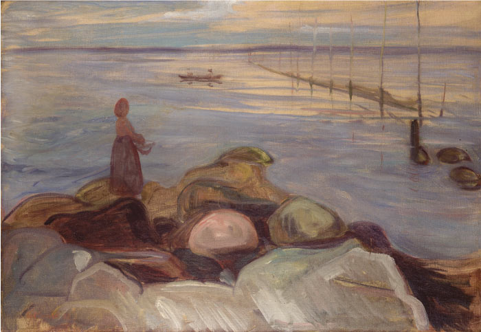 爱德华·蒙克（Edvard Munch）高清作品 - 与他们接壤，1898年