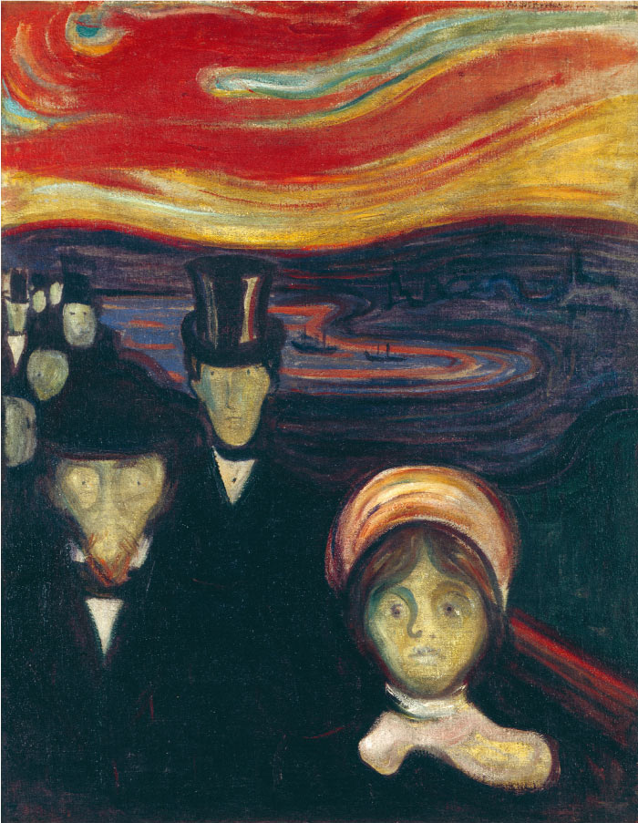 爱德华·蒙克（Edvard Munch）高清作品 - 焦虑，1894年
