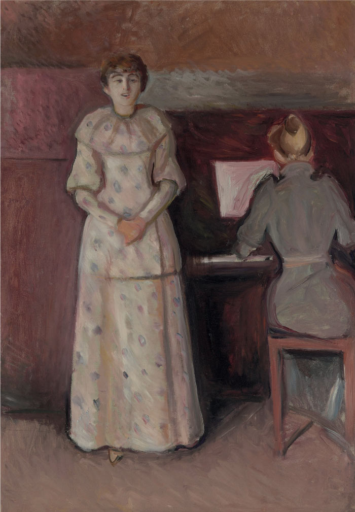 爱德华·蒙克(Edvard Munch)高清作品 - 拉根希尔德和达格尼·尤尔,1892-93
