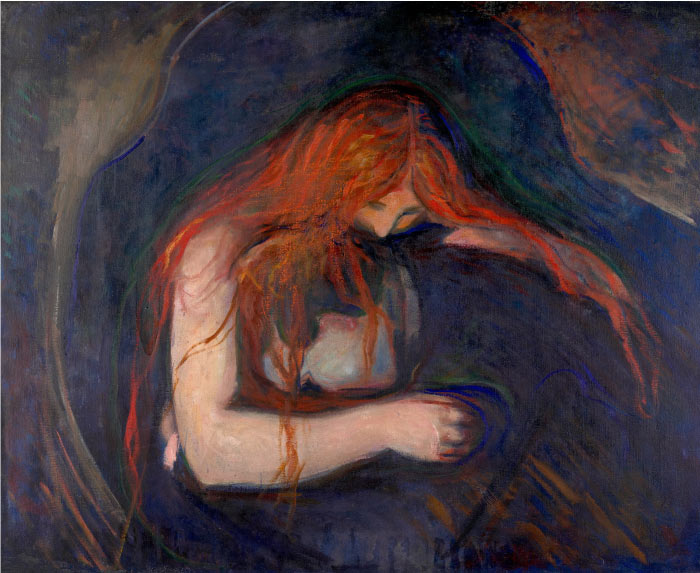爱德华·蒙克（Edvard Munch）高清作品 - 吸血鬼，1895年