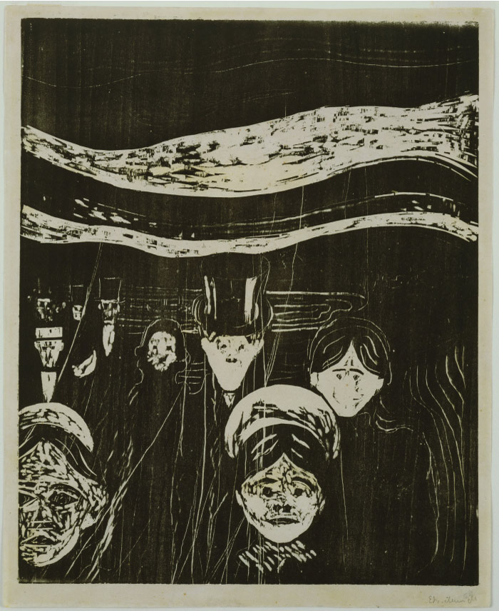 爱德华·蒙克（Edvard Munch）版画高清作品 - 焦虑