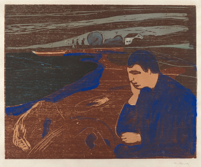 爱德华·蒙克（Edvard Munch）版画高清作品 - 忧郁症III