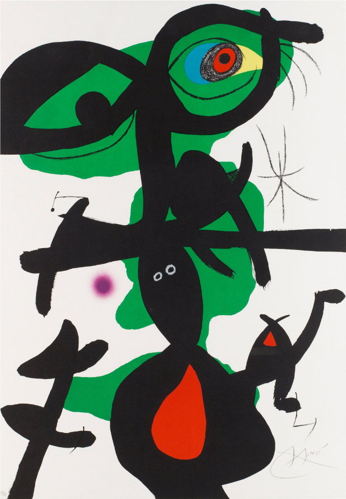 胡安·米罗（Joan Miró）高清作品 《utan titel, ur oda à Joan Miró》（004）
