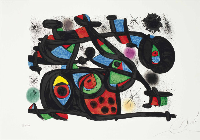 胡安·米罗（Joan Miró）高清作品 《LE RAPT, FROM ALLEGRO VIVACE》（038）