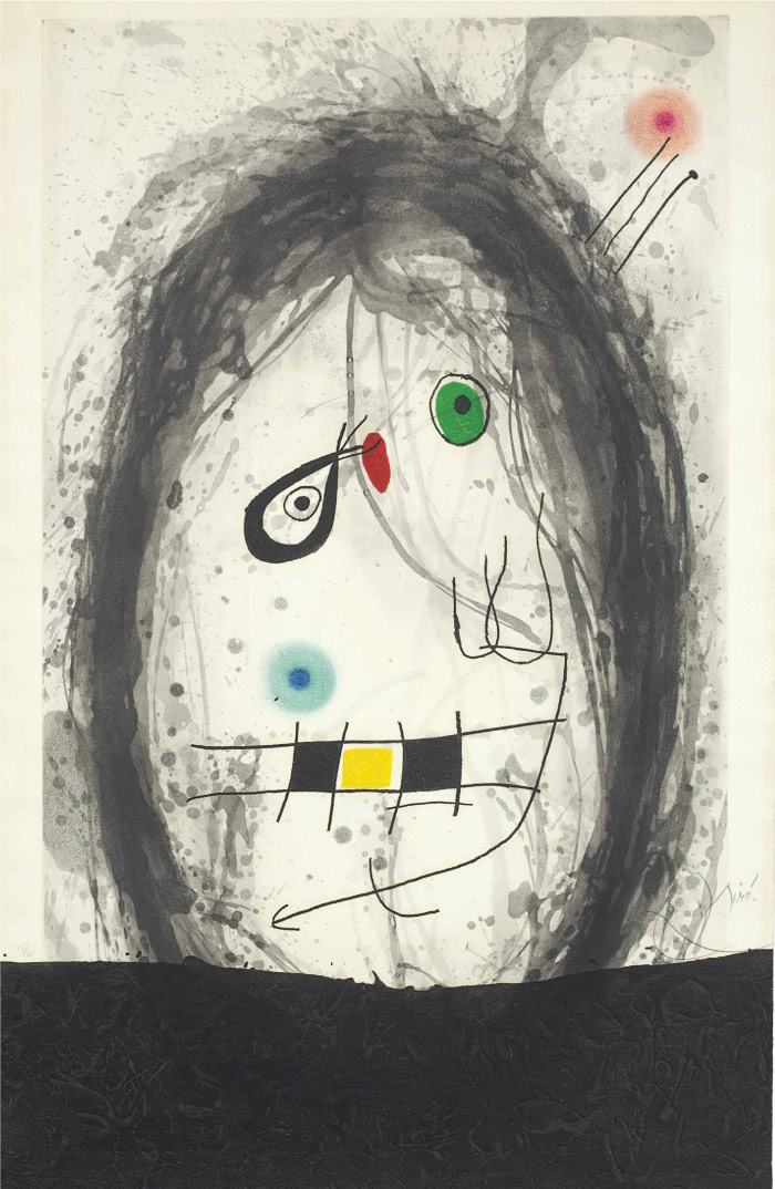 胡安·米罗（Joan Miró）高清作品 《L'EXILÉ NOIR》（042）