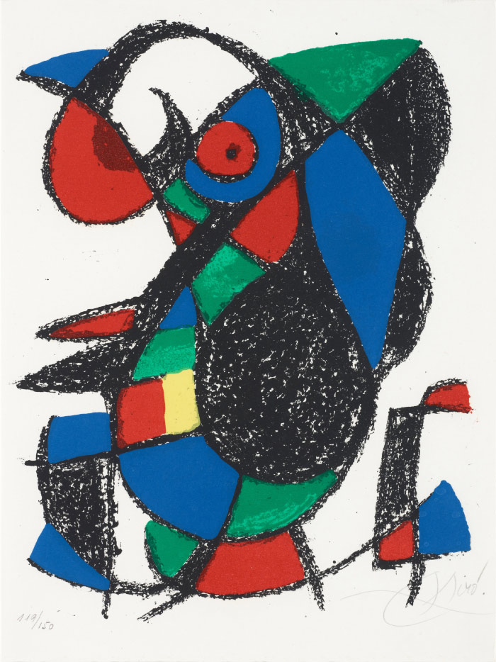 胡安·米罗（Joan Miró）高清作品 《Utan titel, ur Joan Miró Lithographe II. (d)》（133）