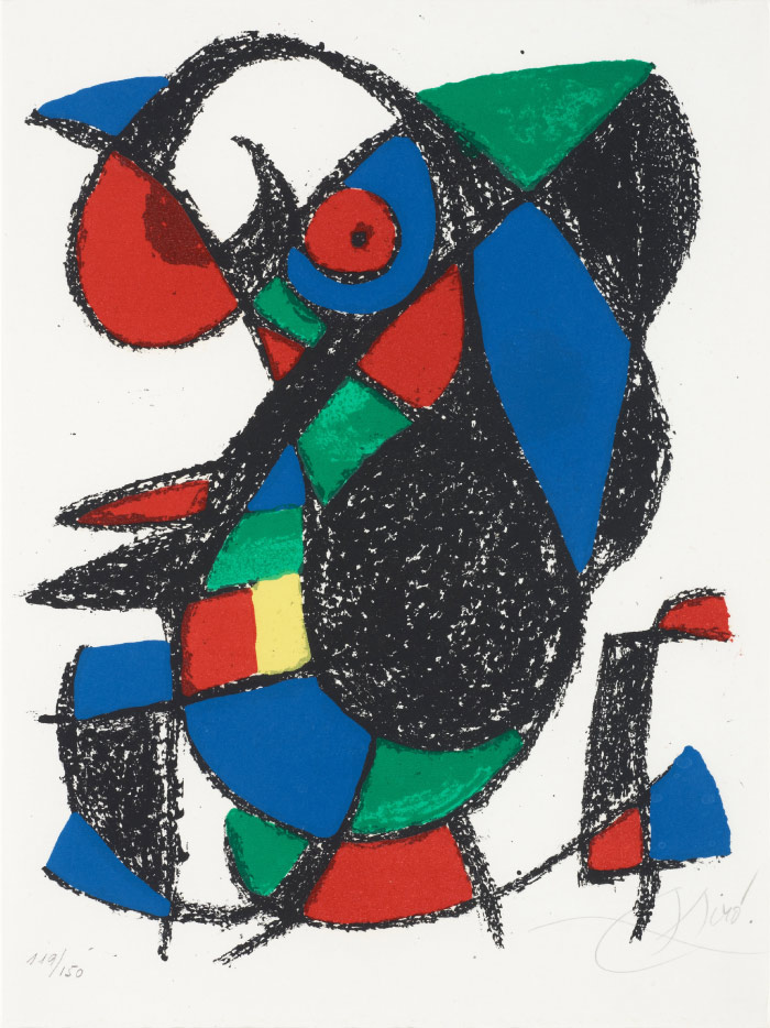 胡安·米罗(Joan Miró)高清作品 《Utan titel, ur Joan Miró Lithographe II. (d)》(133)