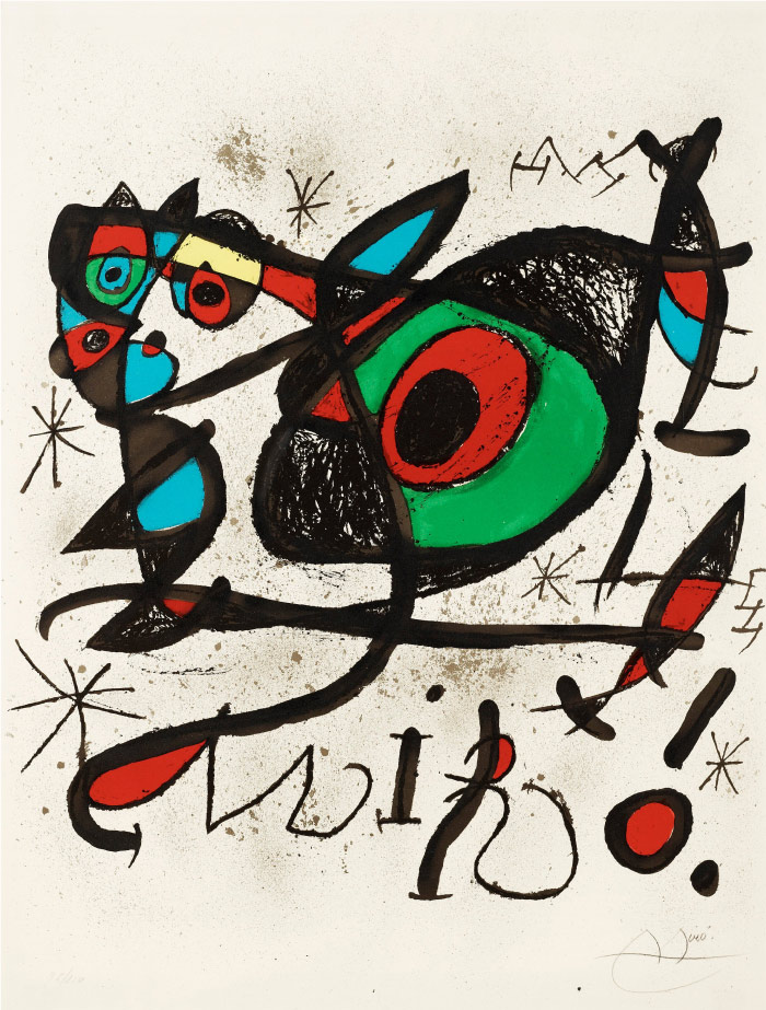 ·米罗(Joan Miró)高清作品 《Affiche-pour-l'exposition-Sobreteixims-i-escultures》(084)胡安