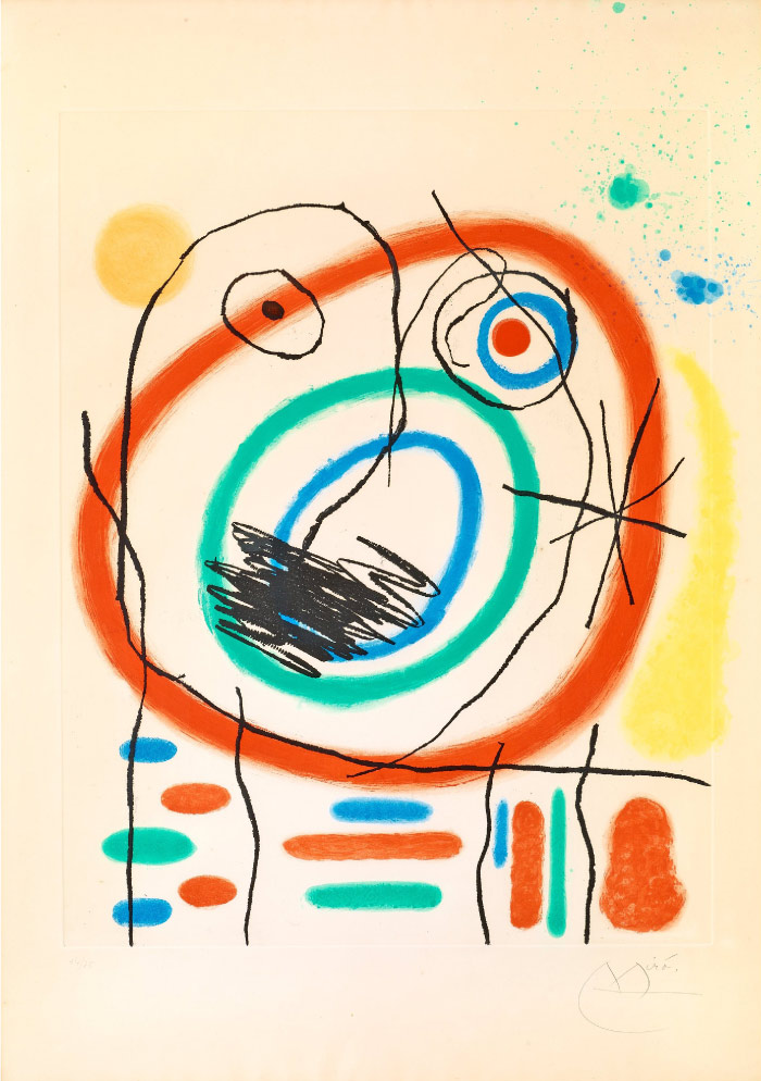 胡安·米罗（Joan Miró）高清作品 《 Le prophète encerclé​》（123）