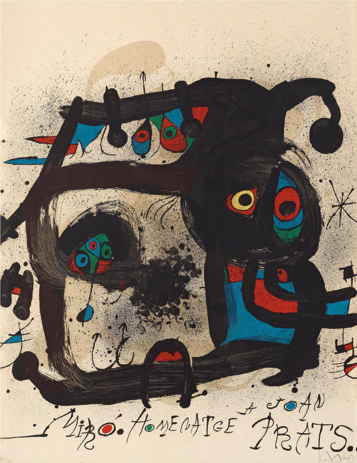 胡安·米罗(Joan Miró)高清作品 《Affiche pour l'exposition du livre Homenatge》(079)