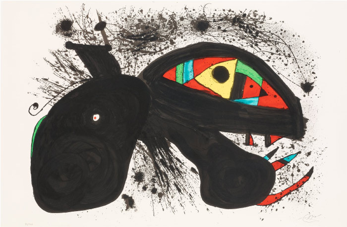 胡安·米罗(Joan Miró)高清作品 《Paysanne en colère》(148)