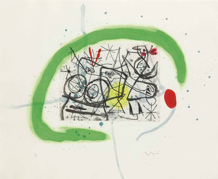 胡安·米罗（Joan Miró）高清作品 《PRÉPARATIFS D'OISEAUX IV》（064）
