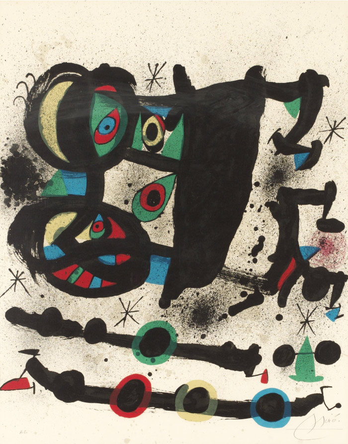 胡安·米罗(Joan Miró)高清作品 《Affiche pour l'exposition Homenaje》(080)
