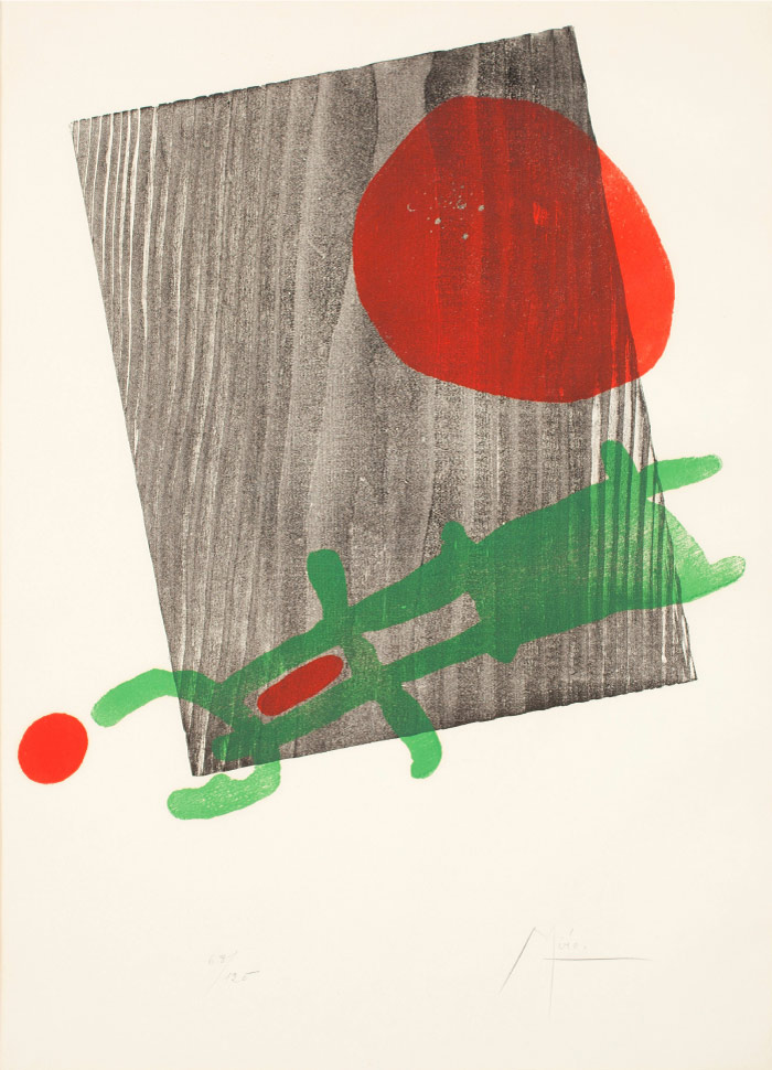 胡安·米罗（Joan Miró）高清作品 《Utan titel (Affiche pour l'exposition du livre》（154）