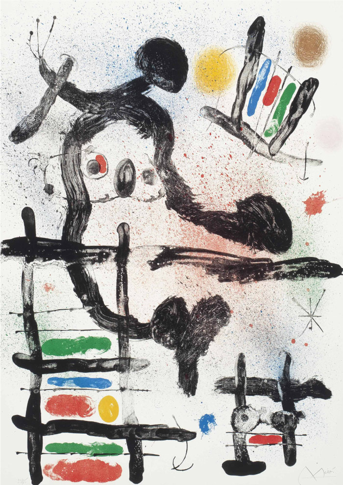 胡安·米罗（Joan Miró）高清作品 《THE SLINGSHOT BIRD​》（076）