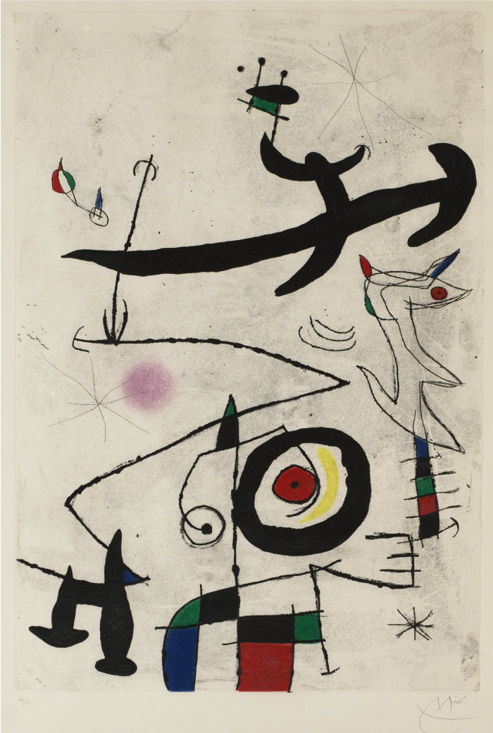 胡安·米罗(Joan Miró)高清作品 《Village d'oiseaux》(051)
