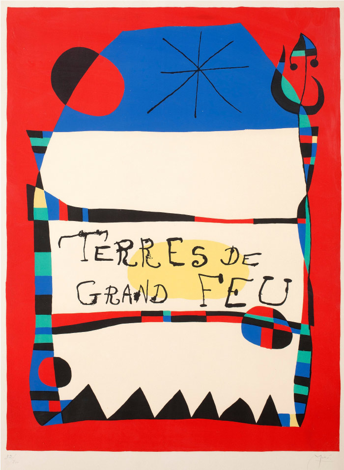 胡安·米罗（Joan Miró）高清作品 《Exposition Terres de grand feu, Miró-Artigas》（098）