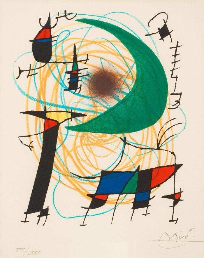 胡安·米罗（Joan Miró）高清作品 《La Lune verte》（052）
