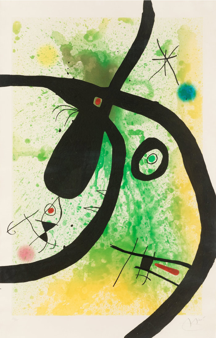 胡安·米罗（Joan Miró）高清作品 《Le chasseur de pieuvres​》（116）
