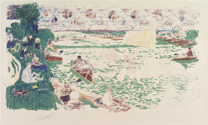 皮埃尔·博纳尔(Pierre Bonnard)高清作品-《独木舟》(093)