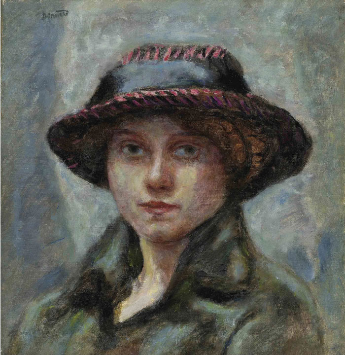 皮埃尔·博纳尔(Pierre Bonnard)高清作品-《戴着帽子的女人》(076)