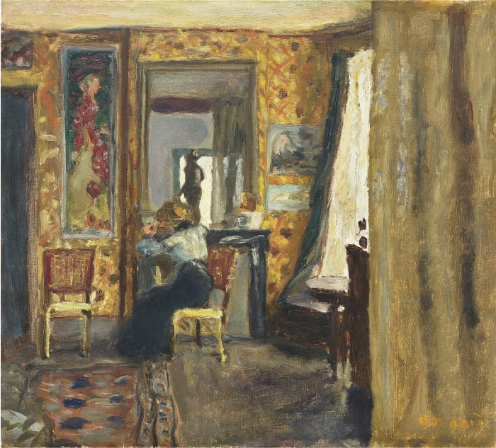 皮埃尔·博纳尔(Pierre Bonnard)高清作品-(023)室内的女人