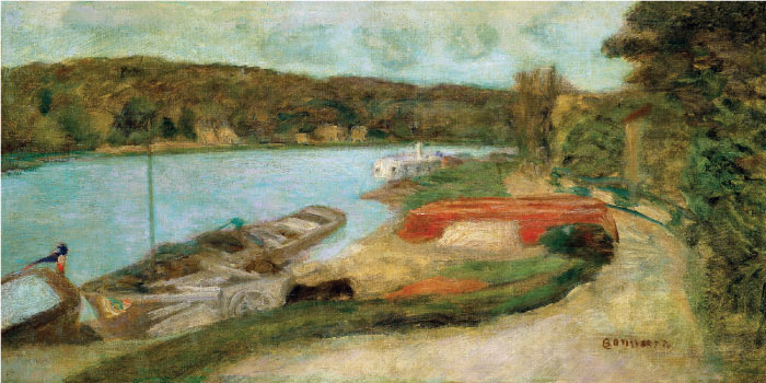 皮埃尔·博纳尔(Pierre Bonnard)高清作品-《弗农的塞纳河》(071)