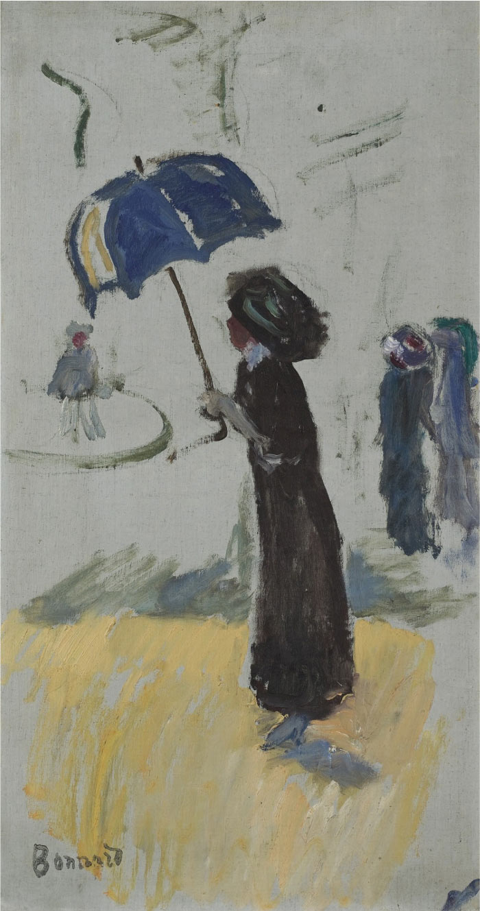皮埃尔·博纳尔(Pierre Bonnard)高清作品-(019)《打伞的女人》