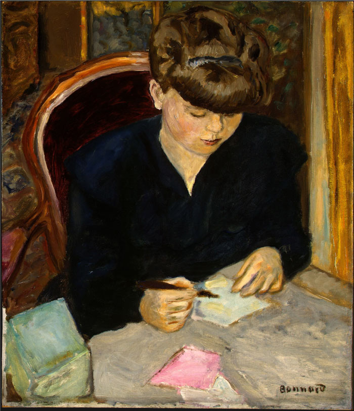 皮埃尔·博纳尔(Pierre Bonnard)高清作品-(069)《信件The Letter》