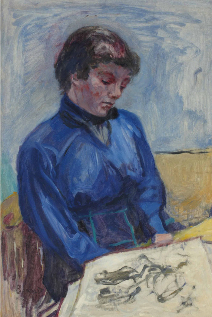 皮埃尔·博纳尔(Pierre Bonnard)高清作品-《蓝色上衣 The Blue Blouse》(036)