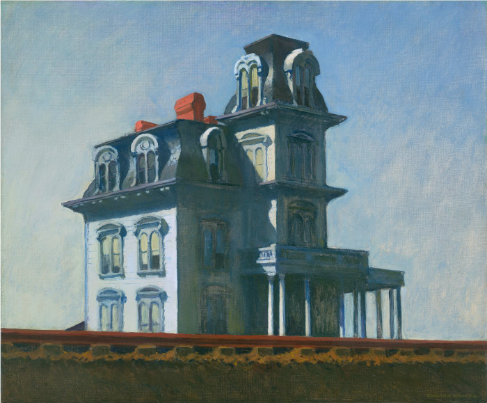 爱德华·霍普（Edward Hopper）高清作品-《铁路旁的房子》1925年