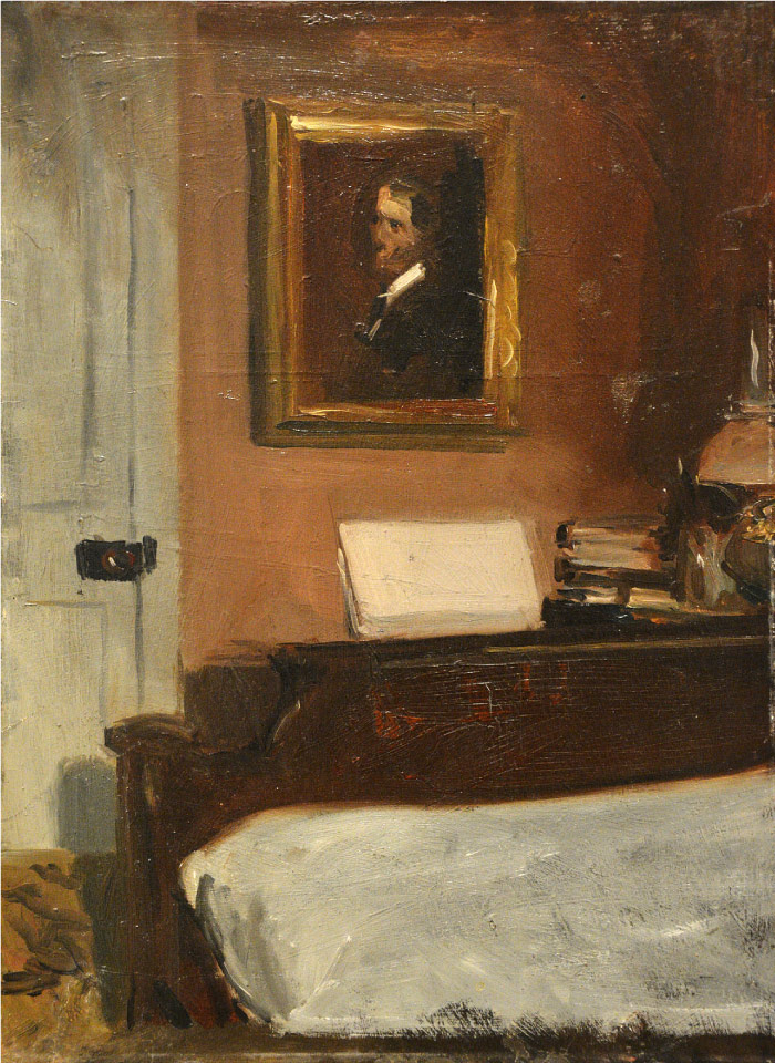 爱德华·霍普（Edward Hopper）高清作品-尼亚克艺术家卧室 1905年