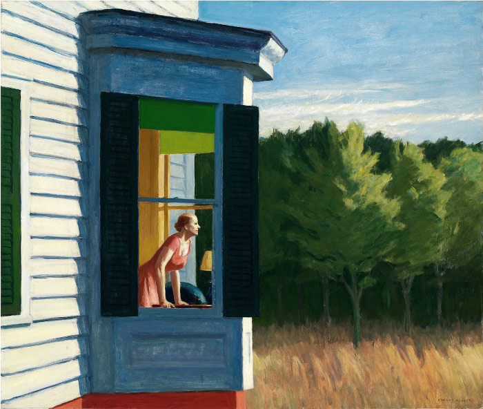 爱德华·霍普（Edward Hopper）高清作品-科德角晨报 1950 年