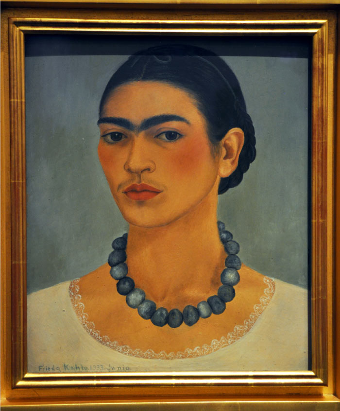 弗里达·卡罗（Frida Kahlo，墨西哥）高清作品-带项链的自画像