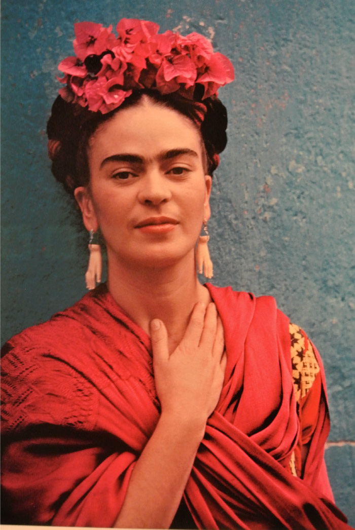 弗里达·卡罗（Frida Kahlo，墨西哥）高清作品-穿红衣服的自画像