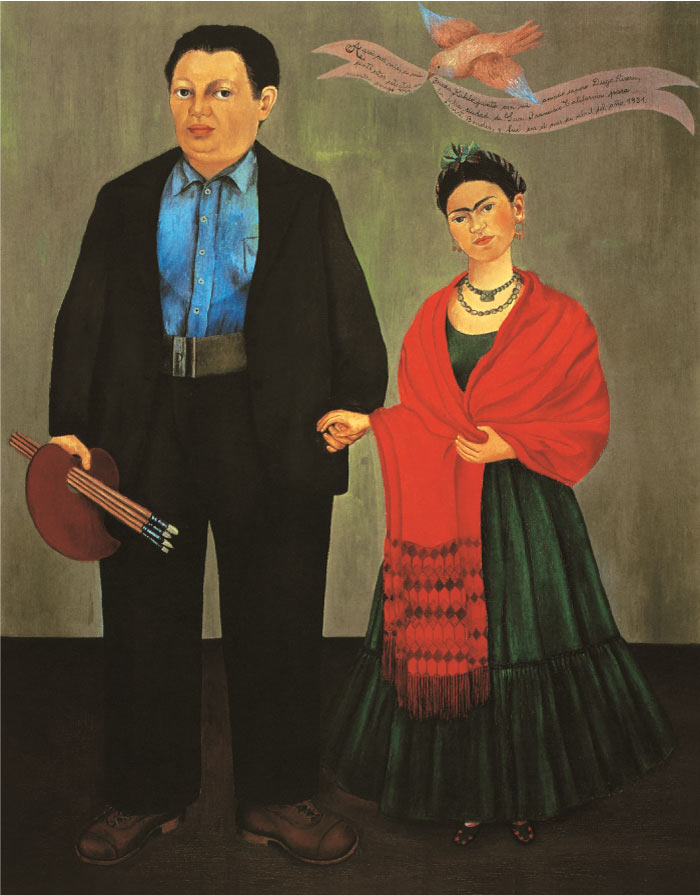 弗里达·卡罗（Frida Kahlo，墨西哥）高清作品-弗里达和迭戈·里维拉 1931年