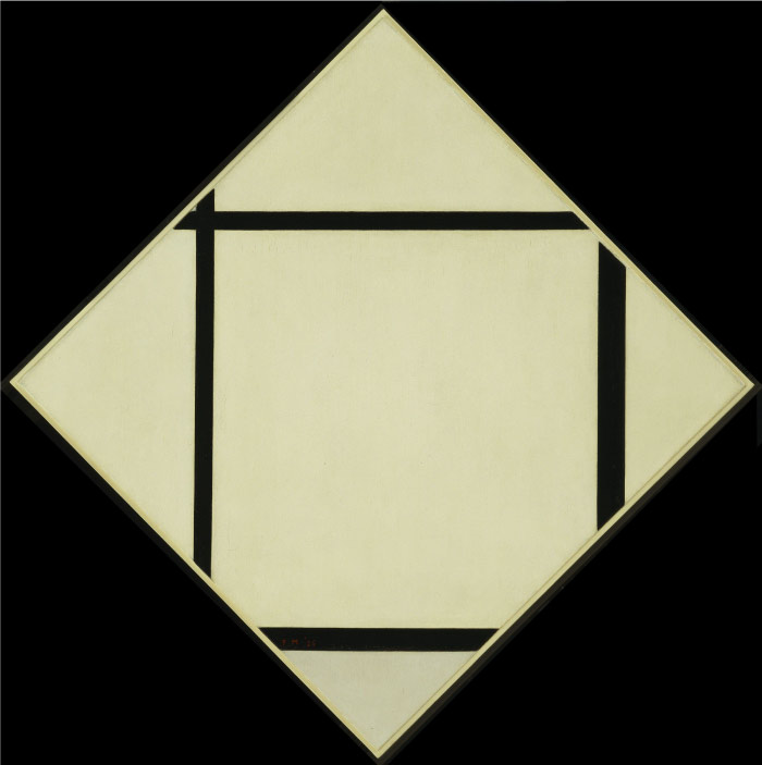 皮特·蒙德里安(Piet Mondrian)高清作品-黑白平面构图