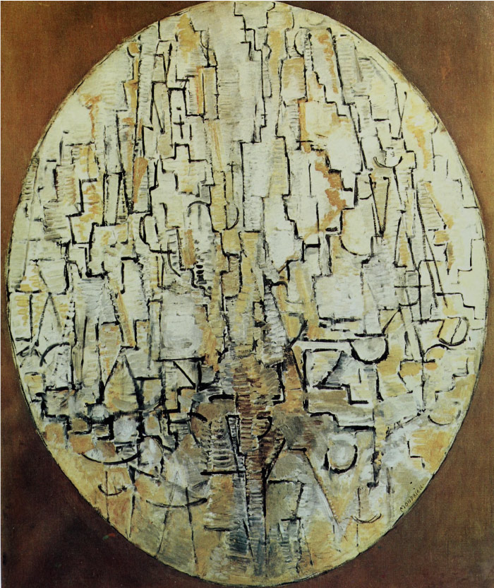 皮特·蒙德里安(Piet Mondrian)高清作品-平面椭圆构图1