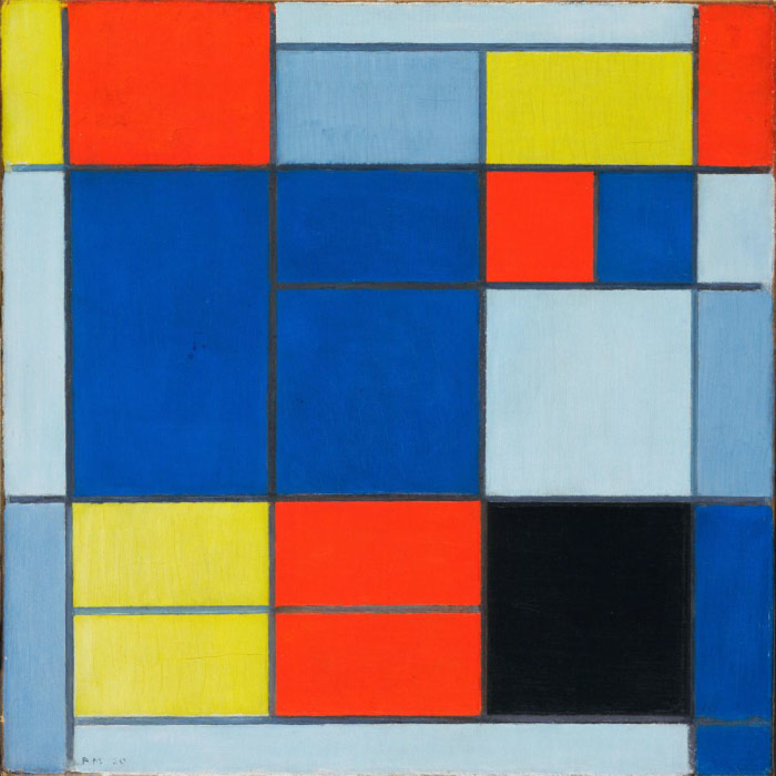 皮特·蒙德里安(Piet Mondrian)高清作品-Composition C 1920
