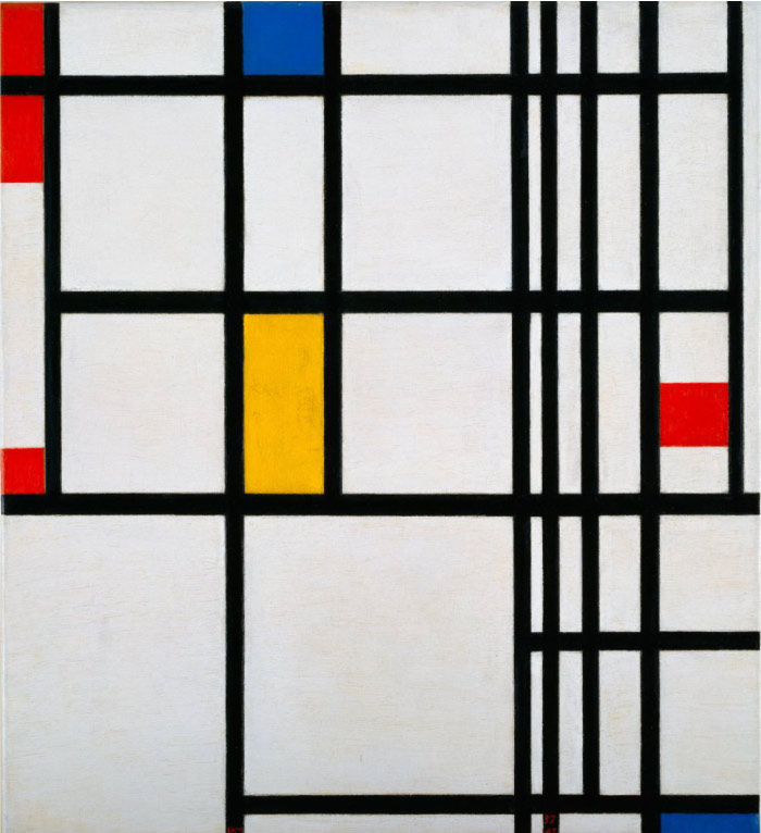 皮特·蒙德里安(Piet Mondrian)高清作品-Composition in Red, Blue, and Yellow 1937