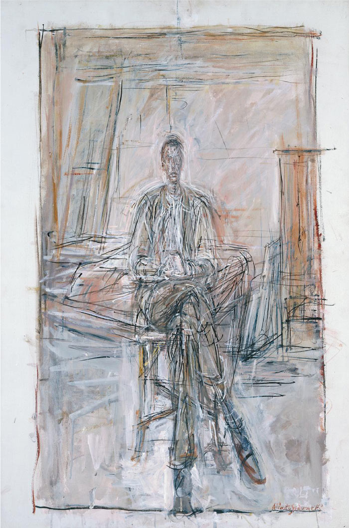 阿尔贝托·贾科梅蒂（Alberto Giacometti）-坐着的迭戈. 1948