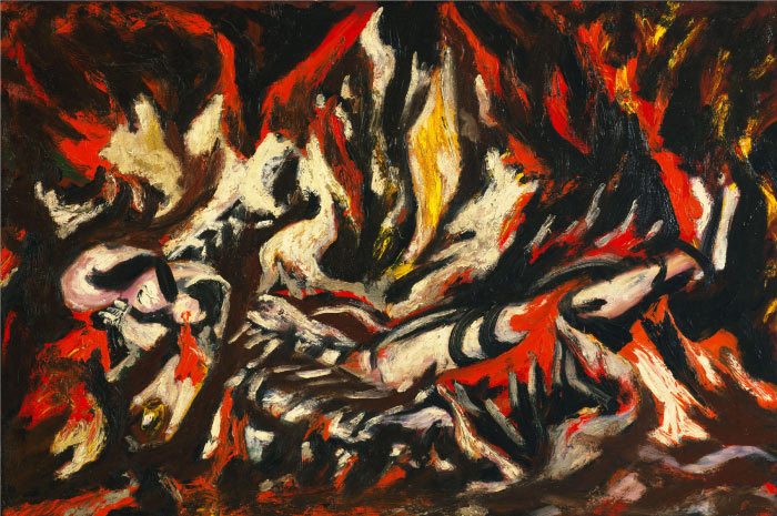杰克逊·波洛克(Jackson Pollock)高清作品- (12)火焰The Flame