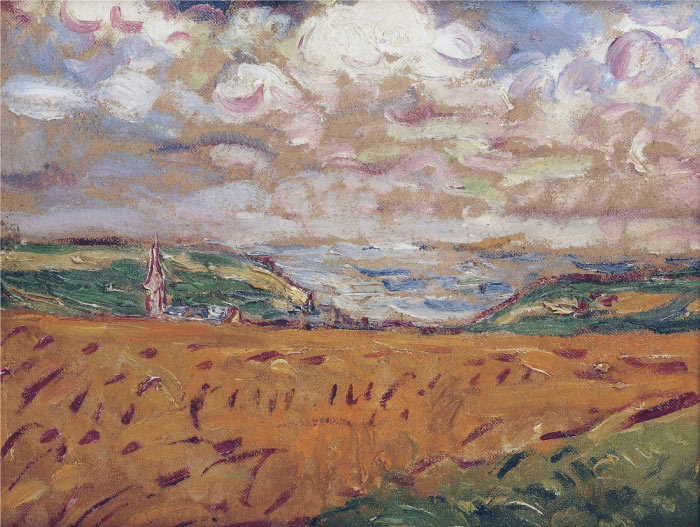 路易斯·沃塔特(Louis Valtat)高清作品-《圣卡奥梅·德·弗雷斯内风景》，1905年