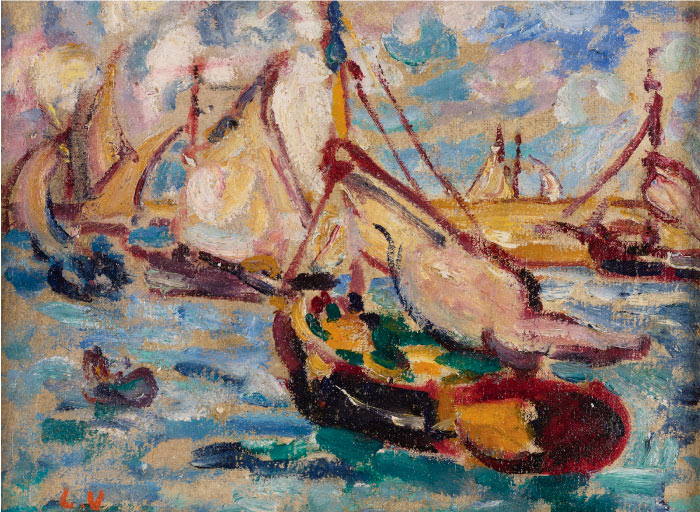 路易斯·沃塔特(Louis Valtat)高清作品-帆船赛，1923年